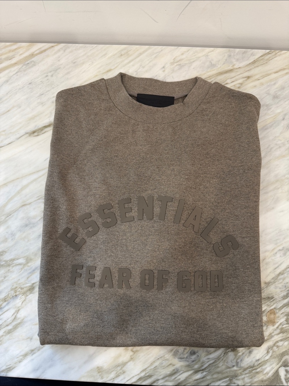 Essentials Fear of God Men's Crewneck Sweatshirt in Taupe Brown